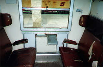 Inside an Italian coach compartment