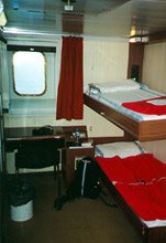 A 2-berth cabin aboard the 'Sansovino' from Bari to Albania...