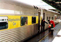 Train travel in Australia:  Boarding the Ghan for Alice Springs