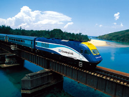 CountryLink XPT trains from Sydney to Melbourne and Brisbane