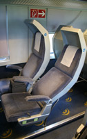 City Night Line sleeper train to Vienna: reclining seats