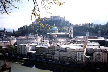 The city of Salzburg, Austria - easy to reach from the UK by train!