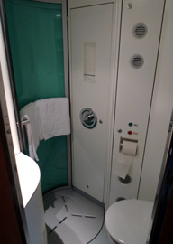 Deluxe sleeper shower & toilet