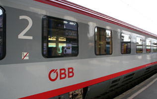 The Cologn-Vienna sleeper train is an Austrian Railways (OBB) EuroNight train