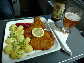 Lunch is served at your seat in first & business classes on the Railjet train to Budapest