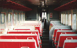 Economy seats, Francistown-Gaborone-Lobatse train.