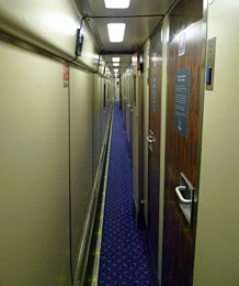 Caledonian Sleeper - sleeper corridor