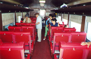 Comfortable seating in the railcar