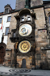 Take the train from Amsterdam to Prague! The famous clock on Prague's main square