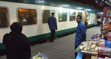 Boarding the Cairo-Luxor sleeper train