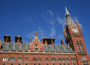 The station building at St Pancras, built 1868-1876