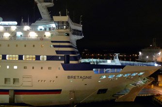 Brittany Ferries 'Bretagne' about to sail from Portsmouth to France...