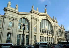Gare du Nord, Paris, where Eurostar arrives.