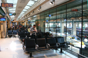 The Eurostar departure lounge at Paris Gare du Nord