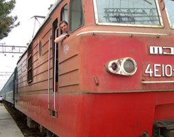 Locomotive of the Tblisi-Baku train