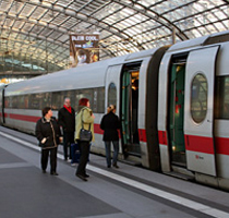 Boarding an ICE2 in Berlin Hauptbahnhof