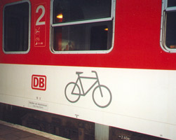 Bike compartment on Paris to Berlin City Night Line sleeper train
