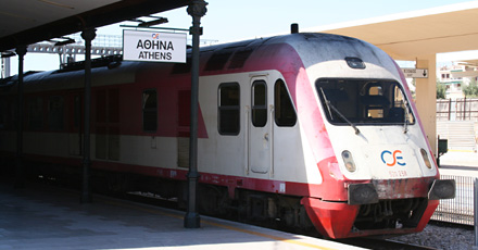 Thessaloniki to Athens InterCity train at Athens