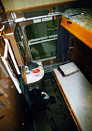 Sleeping-car compartment on the Budapest-Sofia 'TransBalkan'
