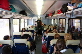 2nd class seats on the InterCity train from Patras to Athens