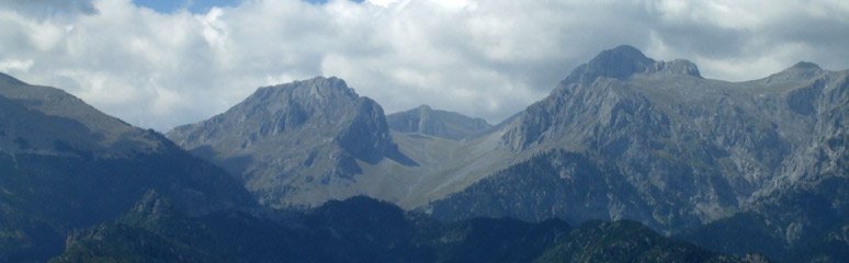 Parnassus mountains seen from the Thessaloniki-Athens train