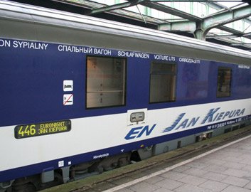 The Jan Kiepura EuroNight train from Amsterdam to Warsaw