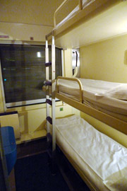 3-bed sleeper on the train from Amsterdam to Warsaw