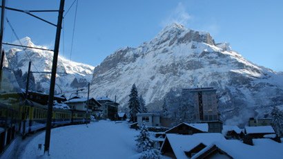 The train ride from Interlaken to Grindelwald
