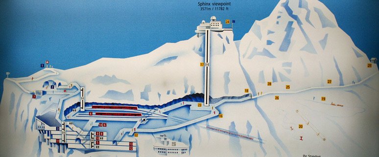 Plan of the Jungfraujoch complex