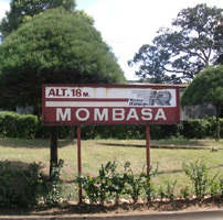 Mombasa station sign