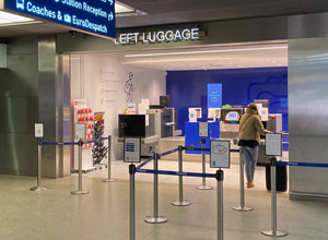 Left luggage office at London St Pancras