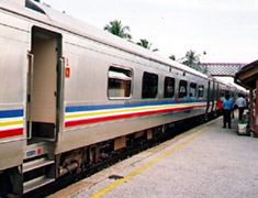 The 'Rakyat Express' from Singapore to Kuala Lumpur at Gemas