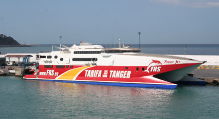 FRS ferry to tarifa, at Tangier town