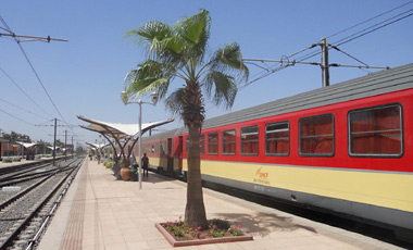 An air-conditioned express train, arrived at Marrakech