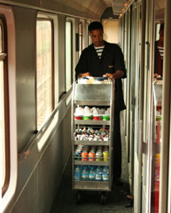 Moroccan trains usually have a refreshment trolley...