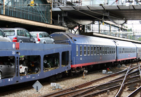 The motorail to Italy, about to leave s'Hertogenbosch...