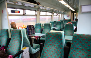 Inside the ScotRail train from Stranraer