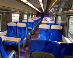 2nd class seats on the Brussels-Amsterdam Fyra train