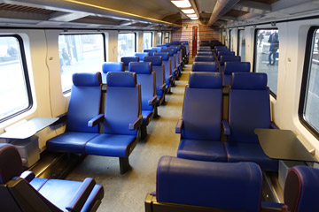 2nd class seats on an Amsterdam to Brussels InterCity train