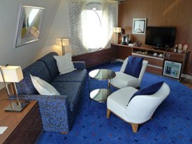 Captain's suite deluxe cabin on the Stena Line ferry 'Stena Hollandica'