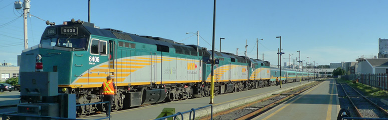 VIA Rail's Ocean, arrived at Halifax Nova Scotia