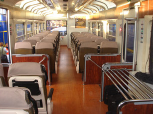 Inside the Vistadome train