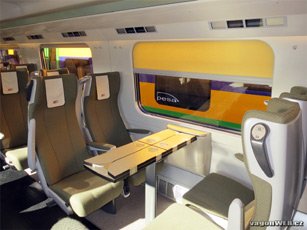 2nd class seats on a PKP InterCity EIP train