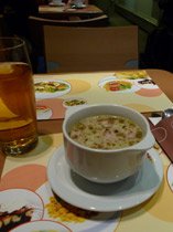 A tasty soup on the Berlin-Warszawa Express