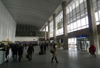 Warsaw Centralna station, the Sala Glowna or main hall.