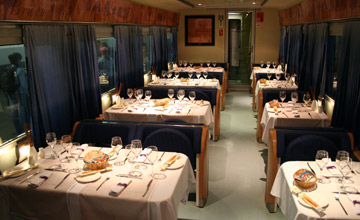 Paris to Madrid & Barcelona by trainhotel: restaurant car...