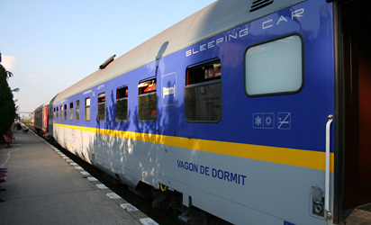 A Romanian sleeping-car, as used from Budapest to Bucharest.