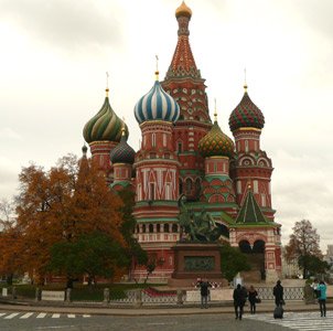 St Basil's Cathedral, Moscow.  Easy to reach Moscow by train..!