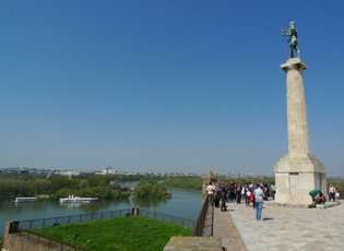 Belgrade fortress, confluence of the Sava & Danube rivers