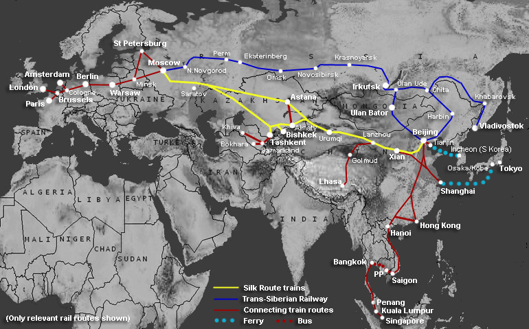 Asia Line Map